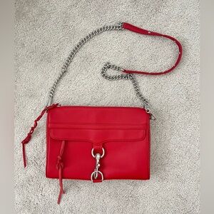 Rebecca Minkoff Leather Red Crossbody Satchel Bag Purse NWT